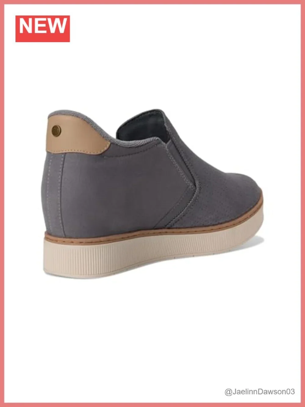 Women's Hands Free Slip-on Loafers, Memory Foam Vegan Faux Suede